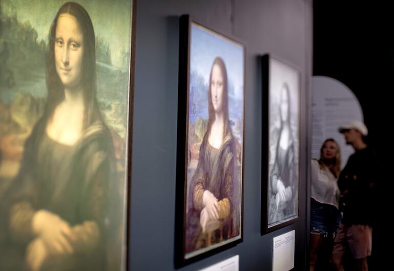 Exposición 'Leonardo da Vinci - 500 años de genio' en el Museo de Ciencia Phillip y Patricia Frost en Miami, Florida, EE. UU., el 30 de octubre de 2025.