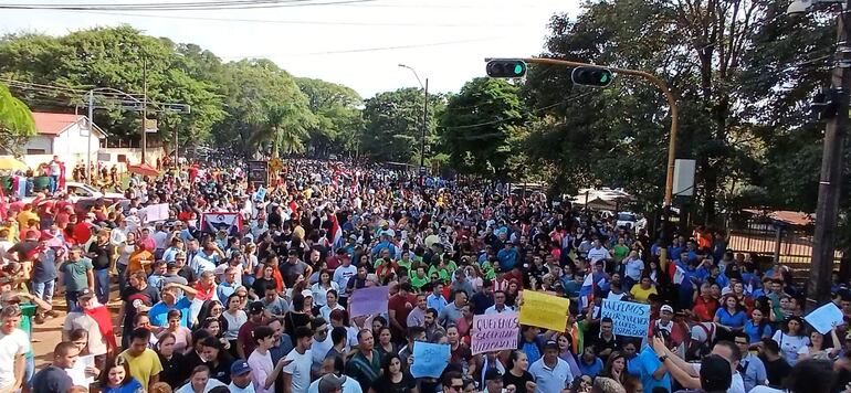 La semana pasada hubo una multitudinaria manifestación contra la inseguridad en Ciudad del Este. 
