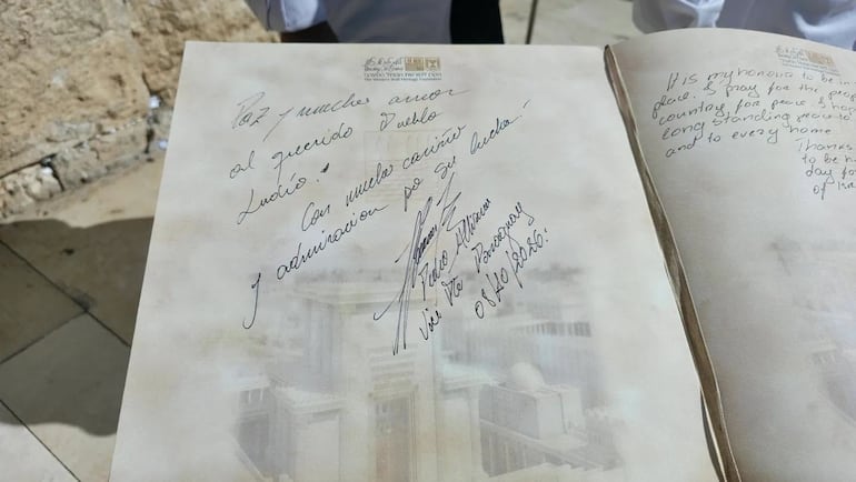 Mensaje de Alliana en el Muro de los Lamentos.