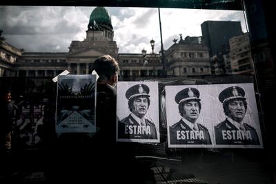 Varias organizaciones estudiantiles convocaron concentraciones y protestas por la visita que hará mañana, miércoles, el presidente de Argentina, Javier Milei, a un campus de la Universidad Rey Juan Carlos (URJC) de Madrid. EFE/ Juan Ignacio Roncoroni