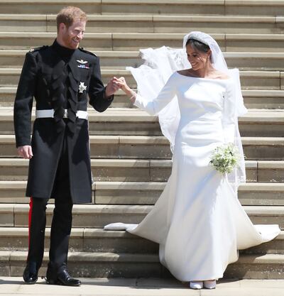 El príncipe Harry y Meghan Markle el día del "sí, quiero". 