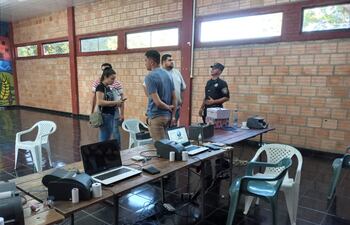 Interior de la parroquia San Antonio, donde se iban a hacer los pagos.