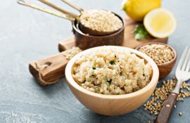 Ensalada de quinua con limón.