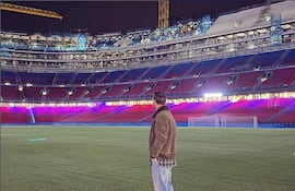 El exjugador del Barcelona Lionel Messi, que ahora milita en el Inter de Miami, visitó el domingo el Camp Nou.
