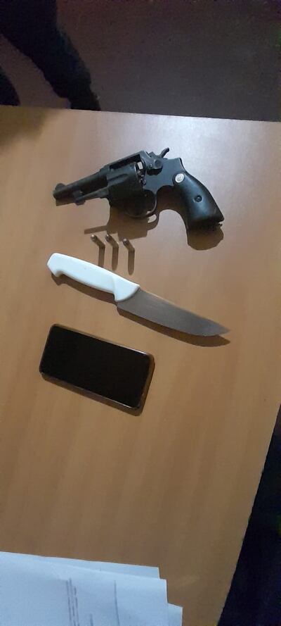 Objetos incautados por los intervinientes.