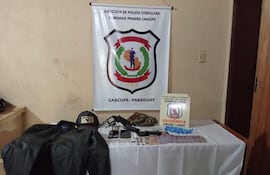 Estas fueron las evidencias incautadas durante el procedimiento policial en Caacupé.