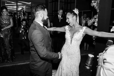 ¡Felices! Silvia Romero y David Mussi el día del "sí, quiero", hace ya 7 años.