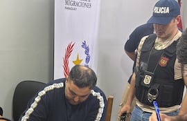 Maykon Dutra Dias o Maykon de Souza, jefe del Primer Grupo Catarinense (PGC), brasileño capturado en Pedro Juan Caballero y expulsado en Ciudad del Este.