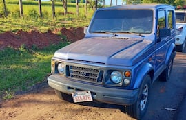 El vehículo robado fue abandonado tras quedarse sin combustible.