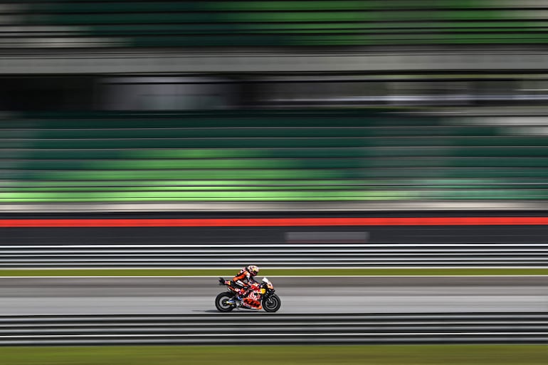 El Red Bull KTM Factory Racing de Jack Miller en una carrera del Mundial de MotoGP.