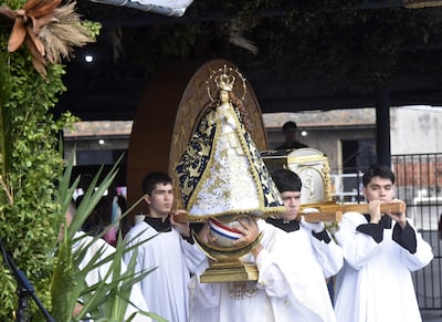 Imagen de la Virgen de Caacupé.