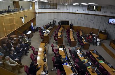 Sesión de la Cámara de Senadores.