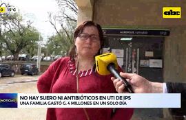 No hay suero ni antibióticos en UTI de IPS