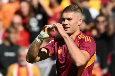 Artem Dovbyk, delantero de la Roma, que enfrentará al Lille.