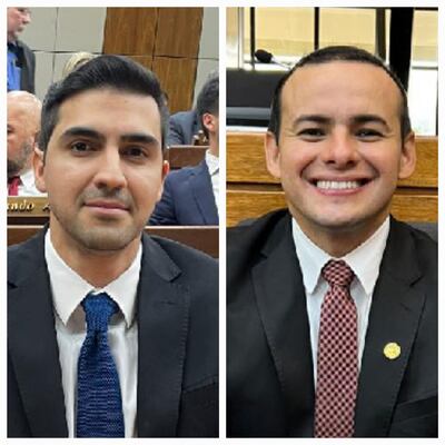 Los diputados Walter Garcia (Yo Creo) y Guillermo Rodríguez (Yo Creo).