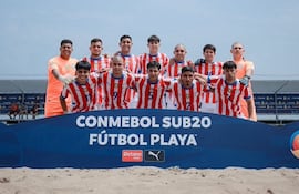 Selección paraguaya Sub 20 que participa en el Sudamericano de la categoría, en Lima Perú, derrotando hasta ahora a Ecuador y Bolivia.