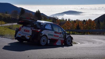 Sebastien Ogier, en plena competencia durante el Rally de Monza en Italia.