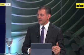 El ministro de Agricultura y Ganadería, Carlos Giménez, en el programa Mesa con EVP, de ABC TV.