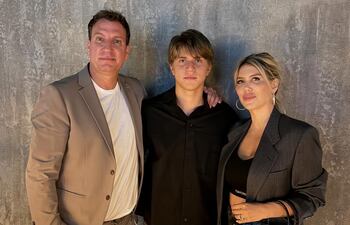 Wanda Nara y Maxi López con su hijo Valentino