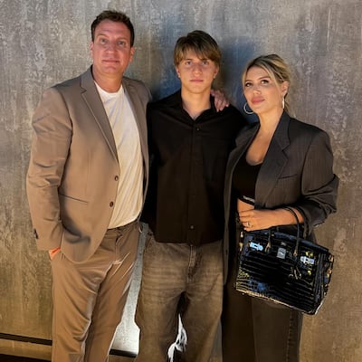 Wanda Nara y Maxi López con su hijo Valentino