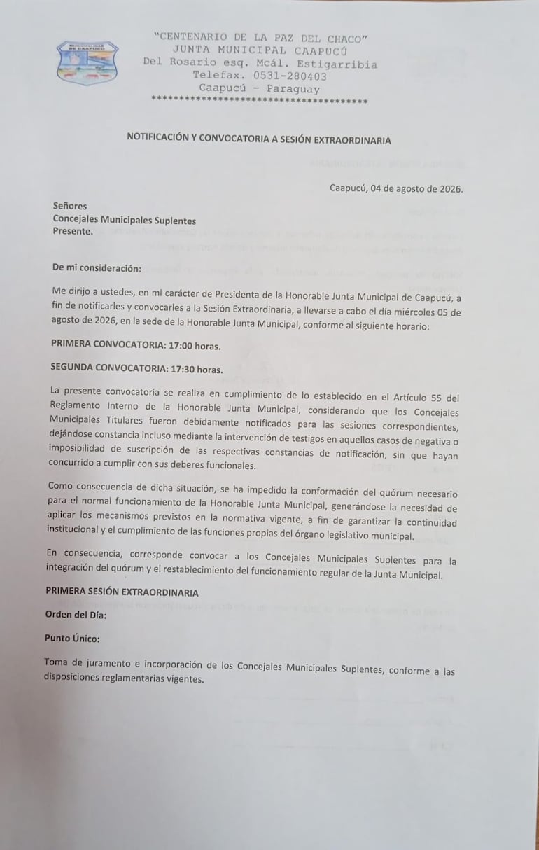 La presidenta Téllez intentó de manera unilateral despojar de su banca a siete concejales titulares y hacer jurar a los suplentes.