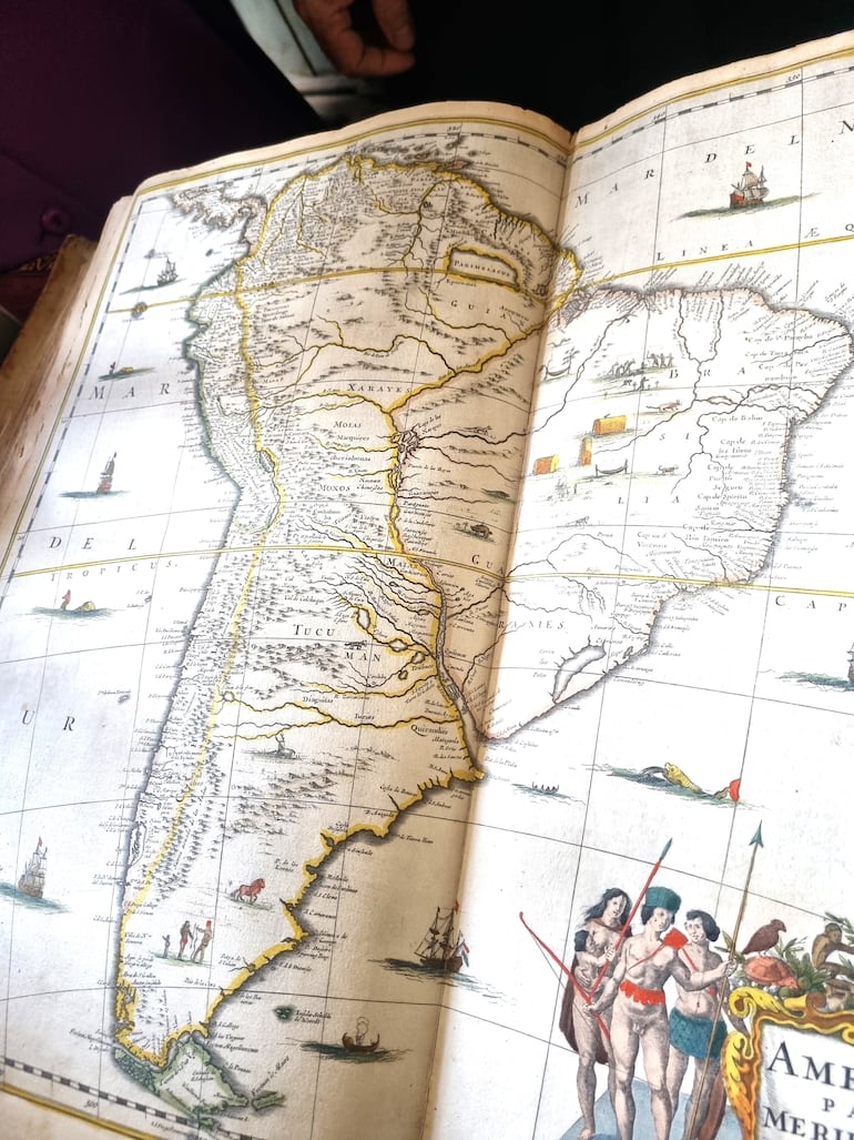 Mapa de Sudamérica que data del siglo XVII. Es asombrosa su precisión.