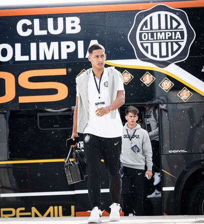 Hugo Adrián Benítez, el punta de lanza de Olimpia en el añejo clásico dominical contra Guaraní, en Sajonia.