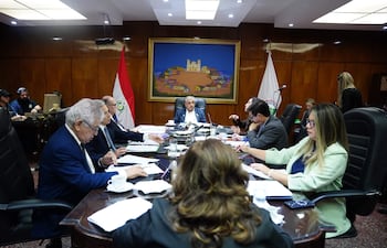 Isaías Ricardo Fretes de pie con micrófono, mientras Cecilia Rodríguez toma notas a la derecha y otros participan activamente.