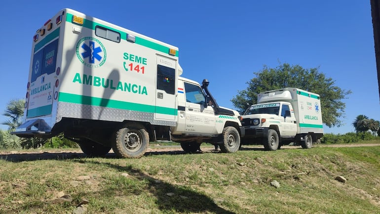 Una de las ambulancia de la USF de Toro Pampa, que según denuncia de una persona no contaba con combustible ni chofer.