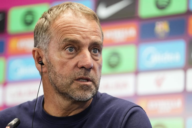 El alemán Hansi Flick, entrenador de Barcelona. 
