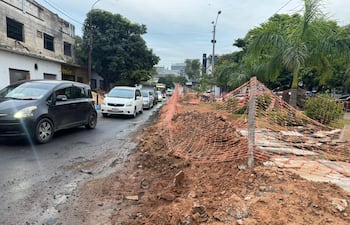 Los escombros se adueñaron de las veredas y generar un peligro para las personas y también los automovilistas.