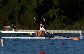 Nicole Martínez ganó la medalla de oro en remo. Foto: Panam Sports.