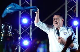 Juan Román Riquelme, en un acto donde lanzó su Agrupación en diciembre pasado.