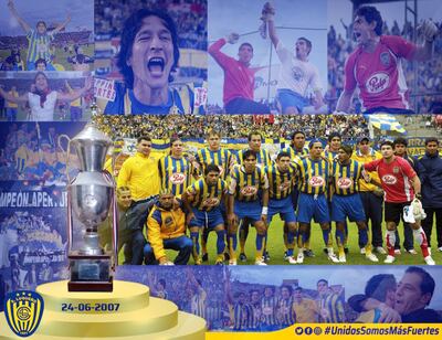 Composición gráfica elaborada por el Sportivo Luqueño con los artífices de la conquista del título del torneo Apertura 2007.