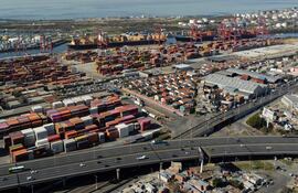 Vista aérea del Río de la Plata.
