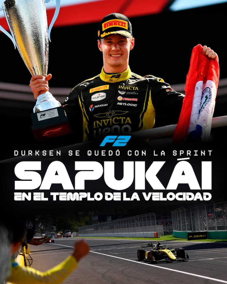 La Fórmula 1 celebró la victoria de Joshua Duerksen en la carrera sprint de la Fórmula 2 en Monza, Italia.
