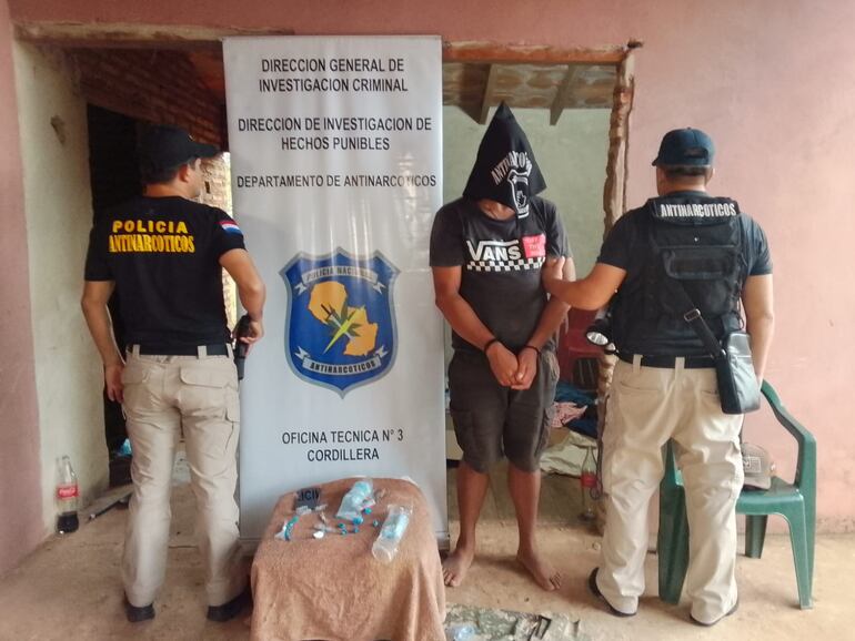 Eusebio Ayala: cae presunto microtraficante tras operativo policial