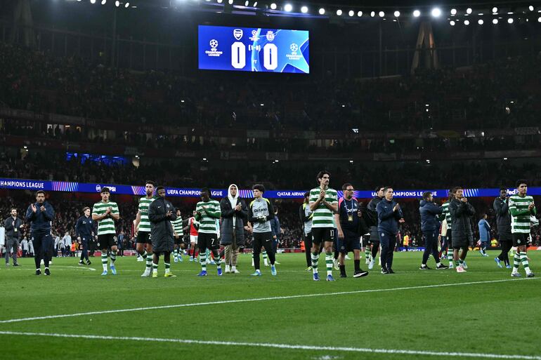 Los jugadores del Sporting de Portugal no lograron anotar un gol en los dos compromisos ante el Arsenal, quedando fuera de carrera.