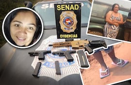 En el operativo que culminó con la captura de Selva Hu. La detenida llevaba unas particulares zapatillas.