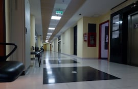 Pasillo vacío en Diputados esta mañana.