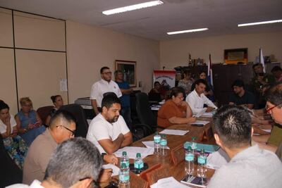 Sesión de la Junta Municipal de San Bernardino.