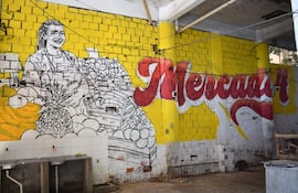 Arte urbano: presentan mural en el Mercado 4 de Asunción.