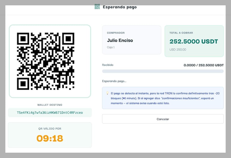 Varios comercios en Paraguay ya están recibiendo cobros en USDT.