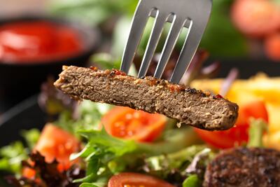 "Carne" vegetariana elaborada a base de hongos.