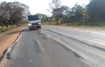 La imagen corresponde a la zona donde ayer ocurrió un accidente fatal en el km 362 de la ruta PY08.