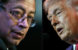 Esta combinación de imágenes muestra al presidente de Colombia, Gustavo Petro, y al presidente de Estados Unidos, Donald Trump.