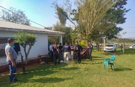 Vivienda donde un perro llevó los restos de un feto.