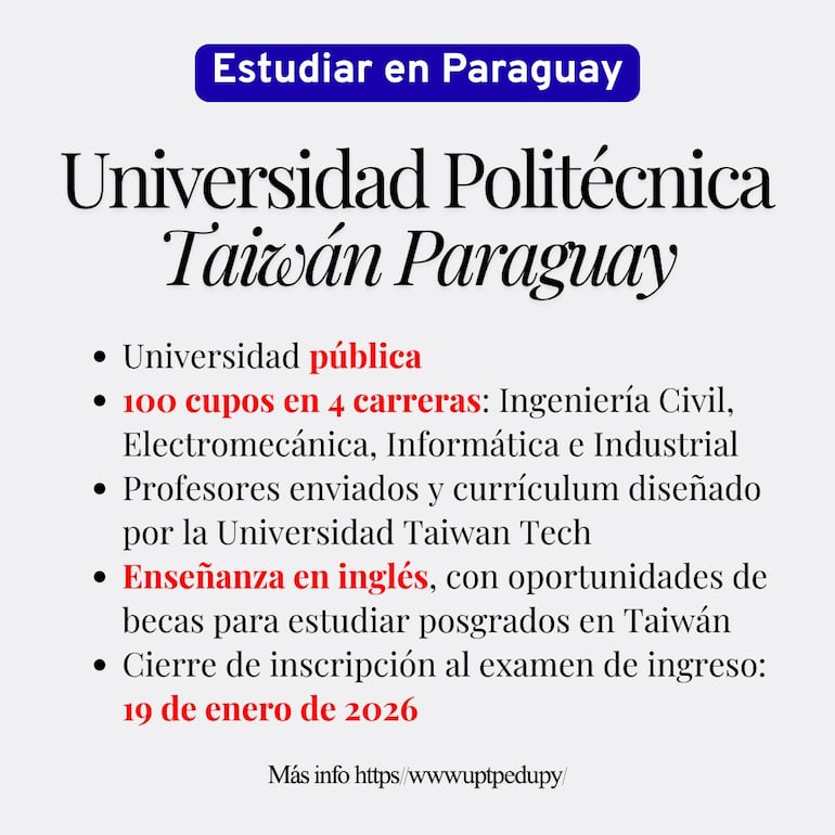 También está la posibilidad de estudiar en Paraguay.