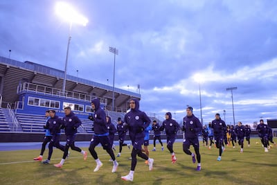 Otro día, y siempre con intenso frío, de entrenamiento de la selección mayor en Pensilvania.