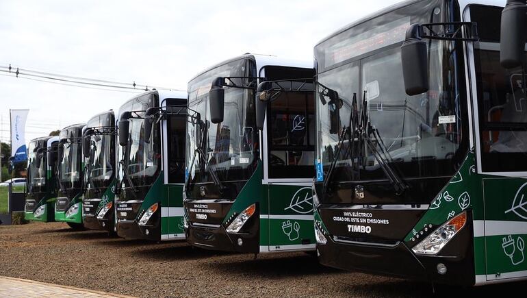Los 20 buses eléctricos ya están en Ciudad del Este.